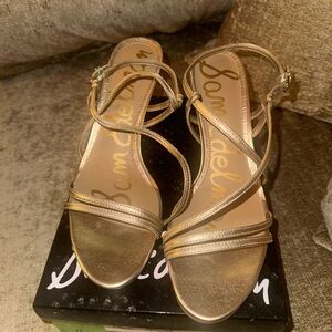 Sam Edelman Metallic Gold Heels
